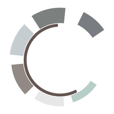 Siber-siber punk, bilim-kurgu geometrik daireler, halkalar. Yüksek teknoloji HUD elementleri. Eşmerkezli, tekno için döner daireler, teknoloji teması. Dairesel, yuvarlak tasarım elementleri