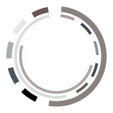 Siber-siber punk, bilim-kurgu geometrik daireler, halkalar. Yüksek teknoloji HUD elementleri. Eşmerkezli, tekno için döner daireler, teknoloji teması. Dairesel, yuvarlak tasarım elementleri