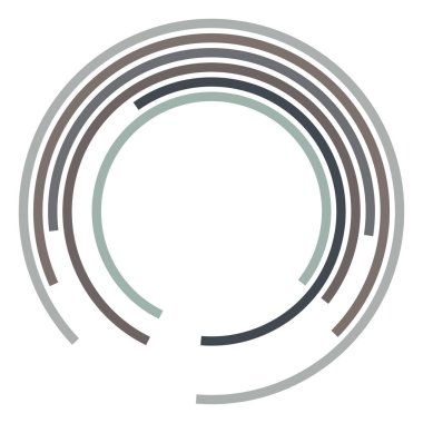 Siber-siber punk, bilim-kurgu geometrik daireler, halkalar. Yüksek teknoloji HUD elementleri. Eşmerkezli, tekno için döner daireler, teknoloji teması. Dairesel, yuvarlak tasarım elementleri