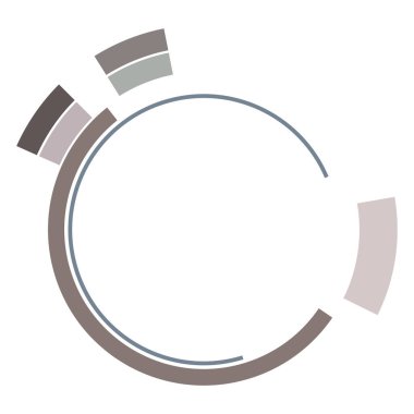 Siber-siber punk, bilim-kurgu geometrik daireler, halkalar. Yüksek teknoloji HUD elementleri. Eşmerkezli, tekno için döner daireler, teknoloji teması. Dairesel, yuvarlak tasarım elementleri