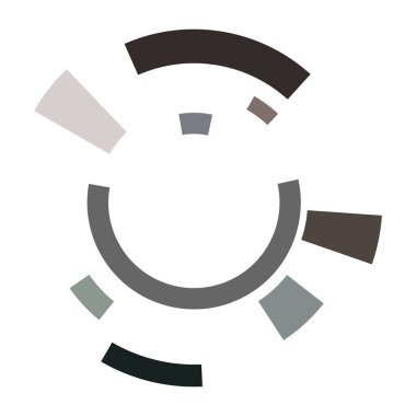 Siber-siber punk, bilim-kurgu geometrik daireler, halkalar. Yüksek teknoloji HUD elementleri. Eşmerkezli, tekno için döner daireler, teknoloji teması. Dairesel, yuvarlak tasarım elementleri