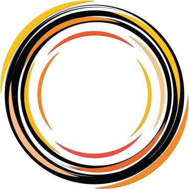 Soyut sarmal, girdap, dönme vektörü örtüşüyor. Volute, helix, koklear vertigo dairesel, geometrik çizim. Soyut çember