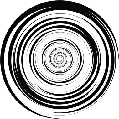 Soyut sarmal, girdap, dönme vektörü örtüşüyor. Volute, helix, koklear vertigo dairesel, geometrik çizim. Soyut çember