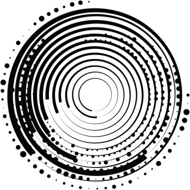 Soyut sarmal, girdap, dönme vektörü örtüşüyor. Volute, helix, koklear vertigo dairesel, geometrik çizim. Soyut çember