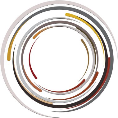 Soyut sarmal, girdap, dönme vektörü örtüşüyor. Volute, helix, koklear vertigo dairesel, geometrik çizim. Soyut çember