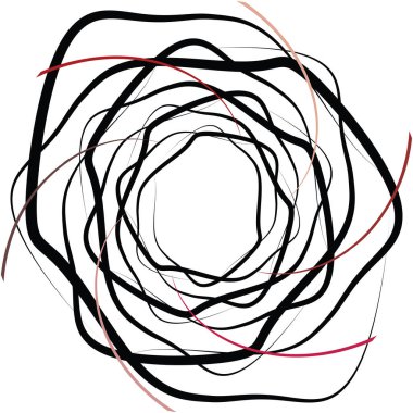 Soyut sarmal, girdap, dönme vektörü örtüşüyor. Volute, helix, koklear vertigo dairesel, geometrik çizim. Soyut çember
