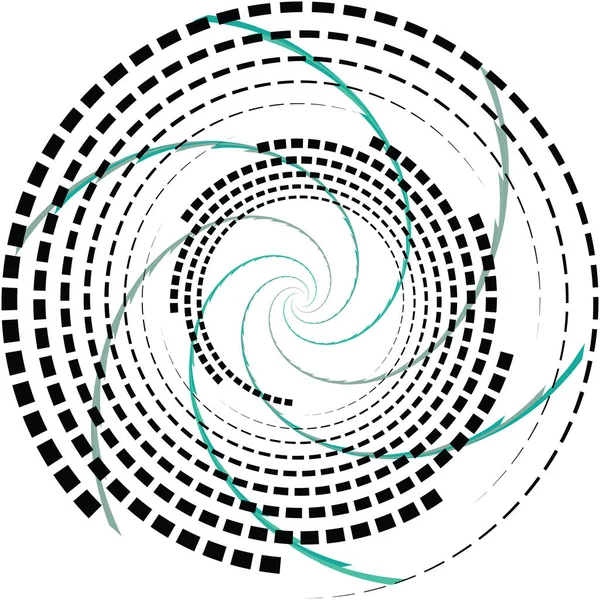 Espiral Abstracta Superpuesta Remolino Vector Giro Voluta Hélice Vértigo Coclear — Vector de stock