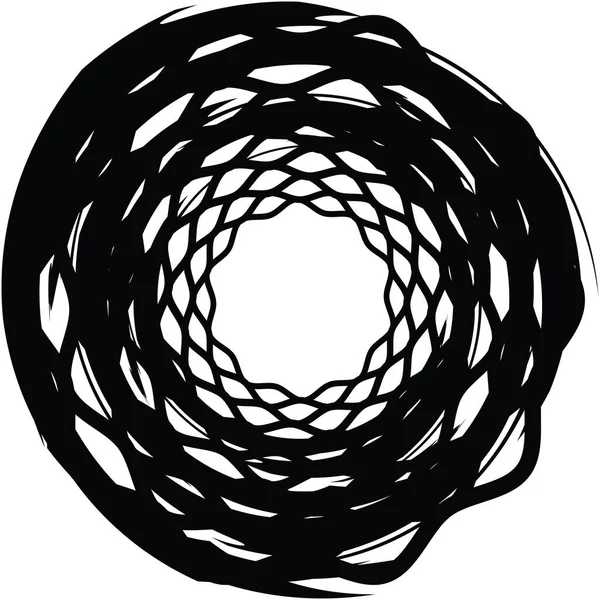 Överlagring Abstrakt Spiral Virvel Virvel Vektor Volute Helix Cochlear Vertigo — Stock vektor