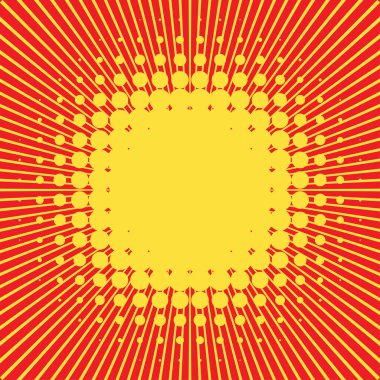 Pop-art Radyal hatları Yıldız patlaması yakınlaşan çizgili çizgiler çizer