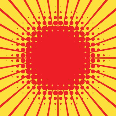 Pop-art Radyal hatları Yıldız patlaması yakınlaşan çizgili çizgiler çizer