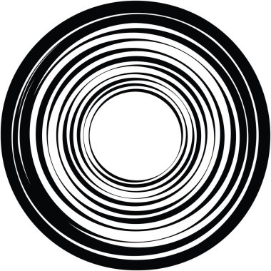 Soyut sarmal, girdap, dönme vektörü örtüşüyor. Volute, helix, koklear vertigo dairesel, geometrik çizim. Soyut çember