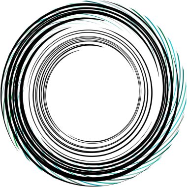 Soyut sarmal, girdap, dönme vektörü örtüşüyor. Volute, helix, koklear vertigo dairesel, geometrik çizim. Soyut çember