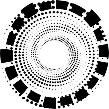 Soyut sarmal, girdap, dönme vektörü örtüşüyor. Volute, helix, koklear vertigo dairesel, geometrik çizim. Soyut çember