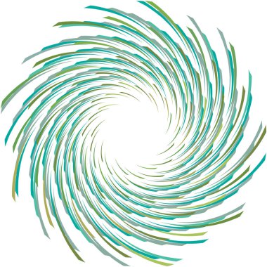 Soyut sarmal, girdap, dönme vektörü örtüşüyor. Volute, helix, koklear vertigo dairesel, geometrik çizim. Soyut çember