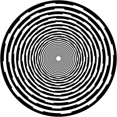 Soyut sarmal, girdap, dönme vektörü örtüşüyor. Volute, helix, koklear vertigo dairesel, geometrik çizim. Soyut çember