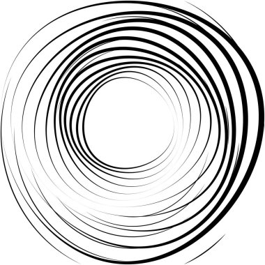 Soyut sarmal, girdap, dönme vektörü örtüşüyor. Volute, helix, koklear vertigo dairesel, geometrik çizim. Soyut çember