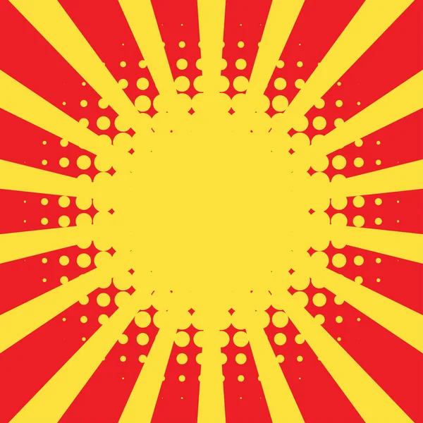 Pop Art Radiale Lijnen Starburst Sunburst Stralen Convergerende Strepen Vector — Stockvector