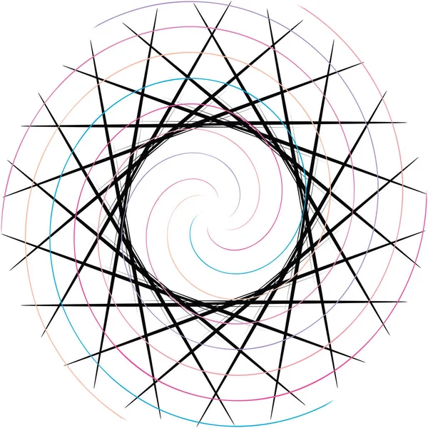 Abstracte Spiraal Draaikolk Wervelvector Voluut Helix Cochleaire Vertigo Cirkelvormig Geometrische — Stockvector