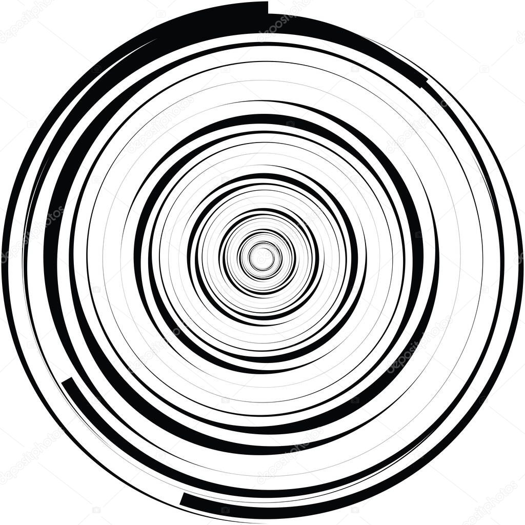 Overlaying abstract Spiral, Swirl, Twirl vector. Volute, helix, cochlear vertigo circular, geometric illustration. Abstract circle
