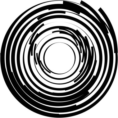 Soyut sarmal, girdap, dönme vektörü örtüşüyor. Volute, helix, koklear vertigo dairesel, geometrik çizim. Soyut çember