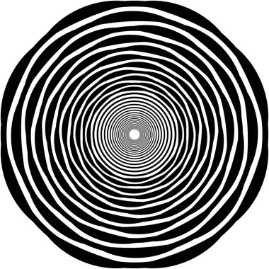Soyut sarmal, girdap, dönme vektörü örtüşüyor. Volute, helix, koklear vertigo dairesel, geometrik çizim. Soyut çember
