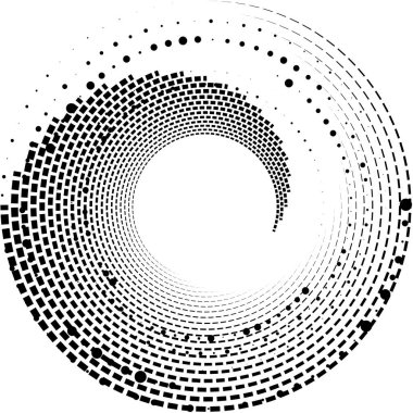 Soyut sarmal, girdap, dönme vektörü örtüşüyor. Volute, helix, koklear vertigo dairesel, geometrik çizim. Soyut çember