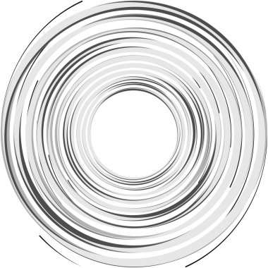 Soyut sarmal, girdap, dönme vektörü örtüşüyor. Volute, helix, koklear vertigo dairesel, geometrik çizim. Soyut çember