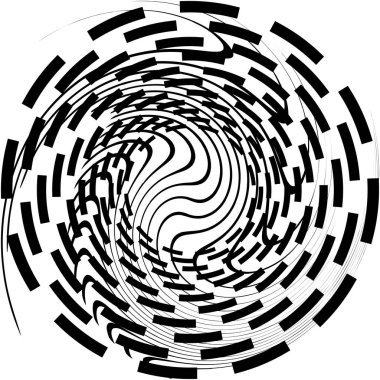 Soyut sarmal, girdap, dönme vektörü örtüşüyor. Volute, helix, koklear vertigo dairesel, geometrik çizim. Soyut çember
