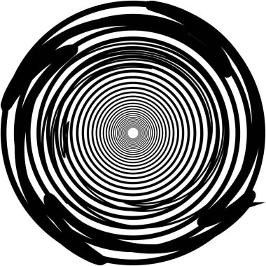 Soyut sarmal, girdap, dönme vektörü örtüşüyor. Volute, helix, koklear vertigo dairesel, geometrik çizim. Soyut çember