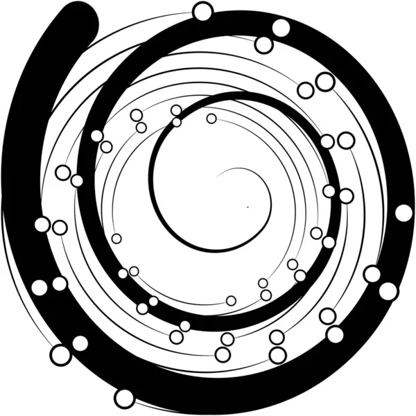 Überlagerung Abstrakter Spirale Wirbel Wirbelvektor Volute Helix Cochlea Schwindel Kreisförmig — Stockvektor