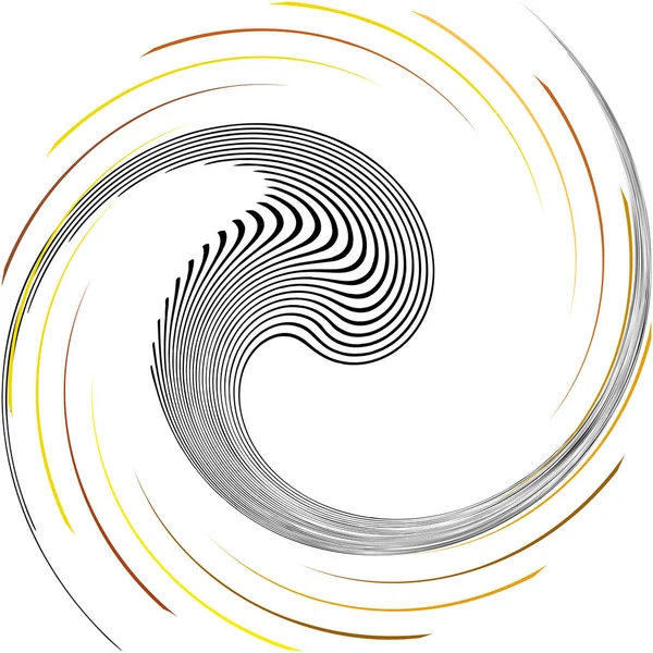 Abstracte Spiraal Draaikolk Wervelvector Voluut Helix Cochleaire Vertigo Cirkelvormig Geometrische — Stockvector