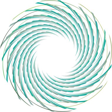 Soyut sarmal, girdap, dönme vektörü örtüşüyor. Volute, helix, koklear vertigo dairesel, geometrik çizim. Soyut çember