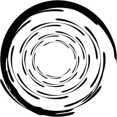 Soyut sarmal, girdap, dönme vektörü örtüşüyor. Volute, helix, koklear vertigo dairesel, geometrik çizim. Soyut çember