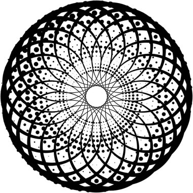 Soyut sarmal, girdap, dönme vektörü örtüşüyor. Volute, helix, koklear vertigo dairesel, geometrik çizim. Soyut çember