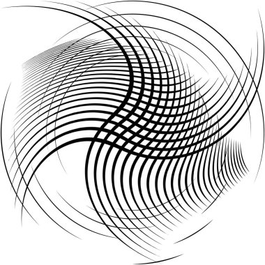 Soyut sarmal, girdap, dönme vektörü örtüşüyor. Volute, helix, koklear vertigo dairesel, geometrik çizim. Soyut çember