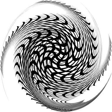 Soyut sarmal, girdap, dönme vektörü örtüşüyor. Volute, helix, koklear vertigo dairesel, geometrik çizim. Soyut çember