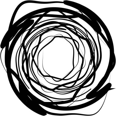 Soyut sarmal, girdap, dönme vektörü örtüşüyor. Volute, helix, koklear vertigo dairesel, geometrik çizim. Soyut çember