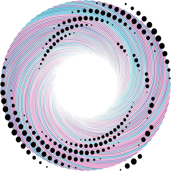 Espiral Abstracta Superpuesta Remolino Vector Giro Voluta Hélice Vértigo Coclear — Vector de stock