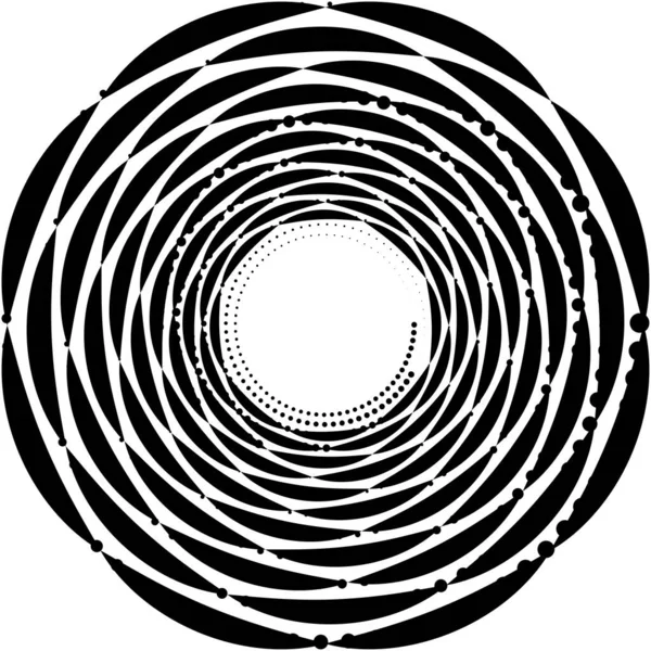 Sovrapposizione Astratta Spirale Vortice Vettore Vortice Voluta Elica Vertigini Cocleari — Vettoriale Stock