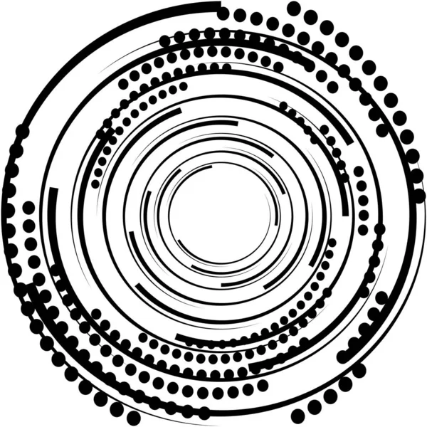 Sovrapposizione Astratta Spirale Vortice Vettore Vortice Voluta Elica Vertigini Cocleari — Vettoriale Stock