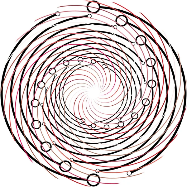 Abstracte Spiraal Draaikolk Wervelvector Voluut Helix Cochleaire Vertigo Cirkelvormig Geometrische — Stockvector