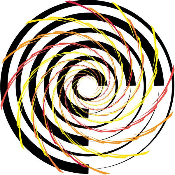 Espiral Abstracta Superpuesta Remolino Vector Giro Voluta Hélice Vértigo Coclear — Vector de stock