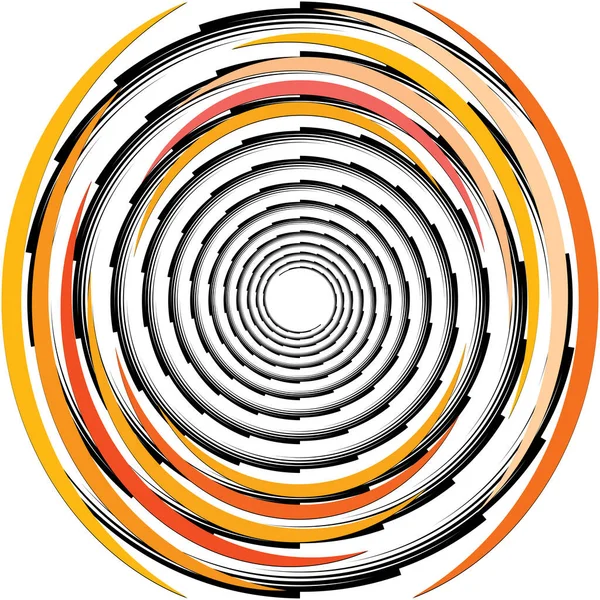 Abstracte Spiraal Draaikolk Wervelvector Voluut Helix Cochleaire Vertigo Cirkelvormig Geometrische — Stockvector