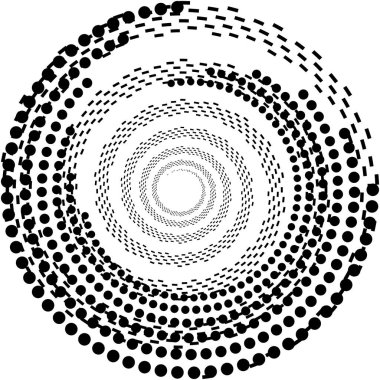 Soyut sarmal, girdap, dönme vektörü örtüşüyor. Volute, helix, koklear vertigo dairesel, geometrik çizim. Soyut çember