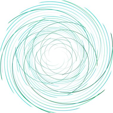 Soyut sarmal, girdap, dönme vektörü örtüşüyor. Volute, helix, koklear vertigo dairesel, geometrik çizim. Soyut çember