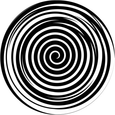 Soyut sarmal, girdap, dönme vektörü örtüşüyor. Volute, helix, koklear vertigo dairesel, geometrik çizim. Soyut çember
