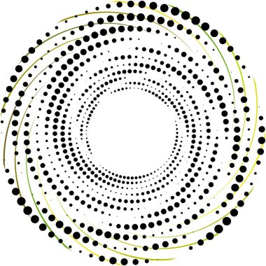 Soyut sarmal, girdap, dönme vektörü örtüşüyor. Volute, helix, koklear vertigo dairesel, geometrik çizim. Soyut çember
