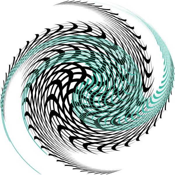 Overlaying Abstract Spiral Swirl Twirl Vector Volute Helix Cochlear Vertigo — Stock Vector