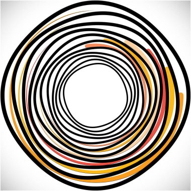 Soyut sarmal, girdap, dönme vektörü örtüşüyor. Volute, helix, koklear vertigo dairesel, geometrik çizim. Soyut çember