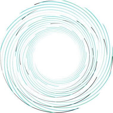 Soyut sarmal, girdap, dönme vektörü örtüşüyor. Volute, helix, koklear vertigo dairesel, geometrik çizim. Soyut çember